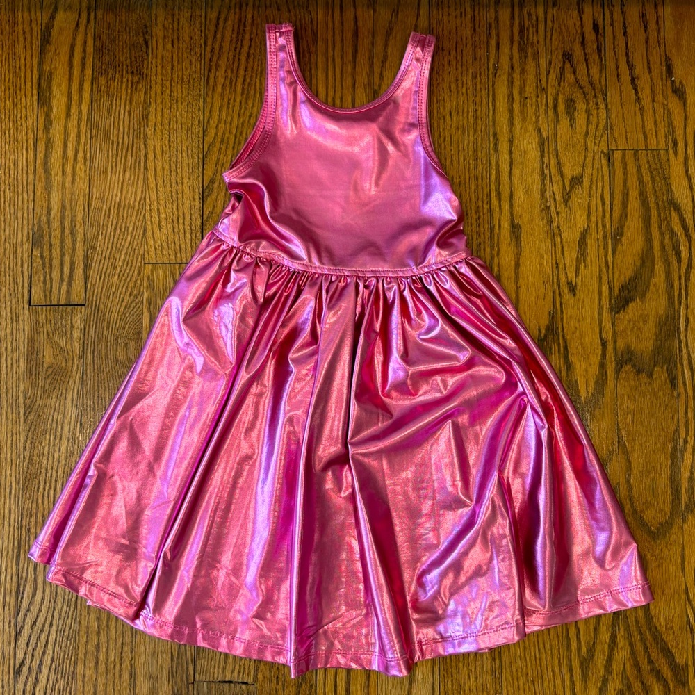 💖Pink Chicken Metallic Pink Dress